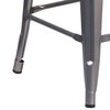 Flash Furniture 24'' High Backless Metal Indoor Counter Height Stool, Square Seat, PK4 4-XU-DG-TP0004-24-GG